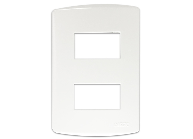 4X2 2 Lever Yoke Only White