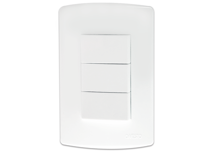 4X2 3 Lever 2 Way Switch White