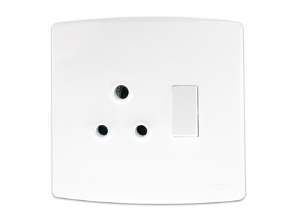 4X4 Single Switched Socket Outlet White