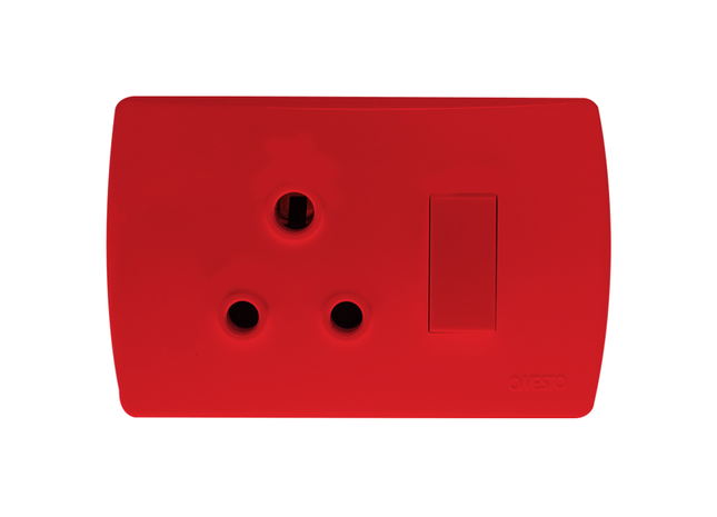 4X2 Single Dedicated Socket Red