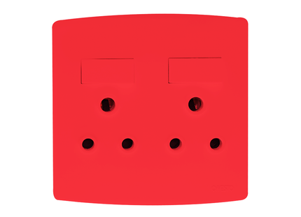 4X4 Double Dedicated Socket Red