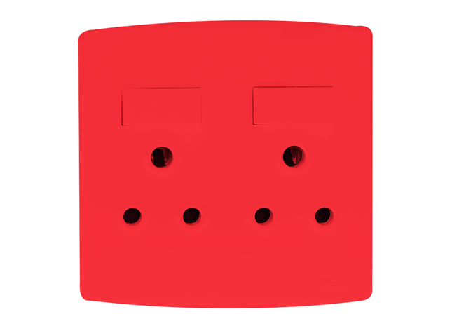 4X4 Double Dedicated Socket Red