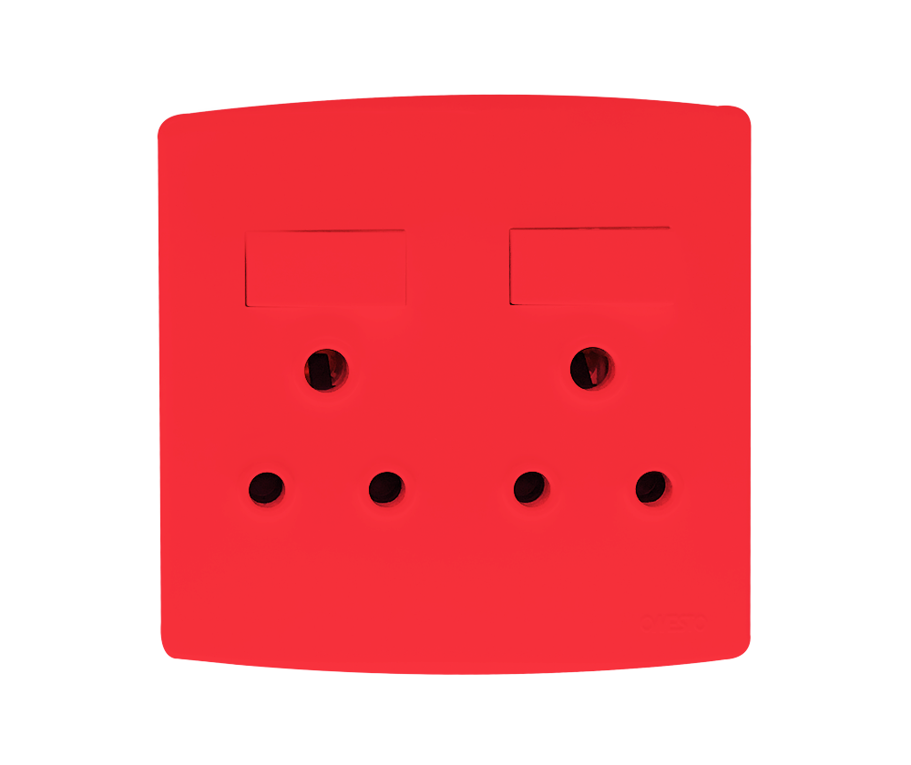 4X4 Double Dedicated Socket Red – Maple Leaf Electrical Supplies