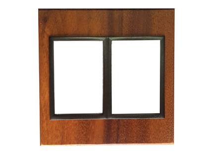4 X 4 1+1 Lever Yoke Wood Grain