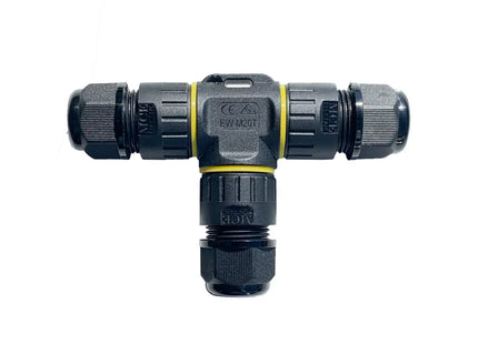 0,5mm-2,5mm IP68 3 Pole T Waterproof Cable Connector