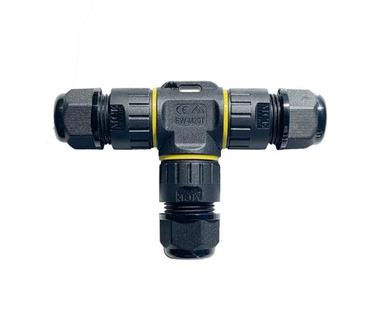 0,5mm-2,5mm IP68 3 Pole T Waterproof Cable Connector