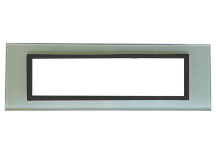 8 Lever White Glass & Black Bezel Cluster + Box