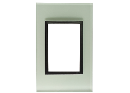 4 X 2 3 Lever Yoke White Glass