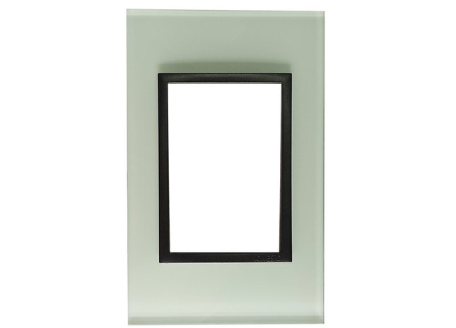 4 X 2 3 Lever Yoke White Glass