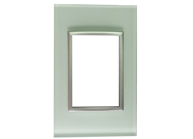 4 X 2 3 Lever Yoke White Glass