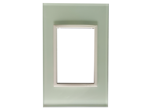 4 X 2 3 Lever Yoke White Glass