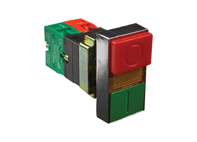 22mm Illuminated Steel On-Off Pushbutton