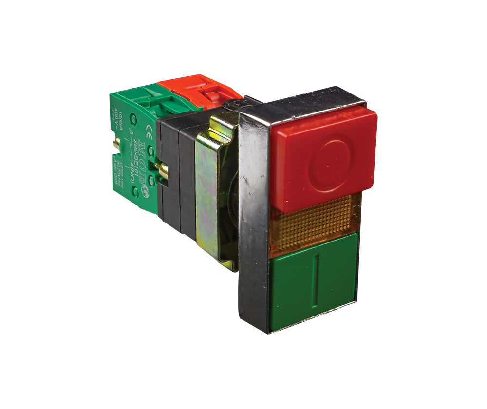 22mm Illuminated Steel On-Off Pushbutton – Maple Leaf Electrical Supplies