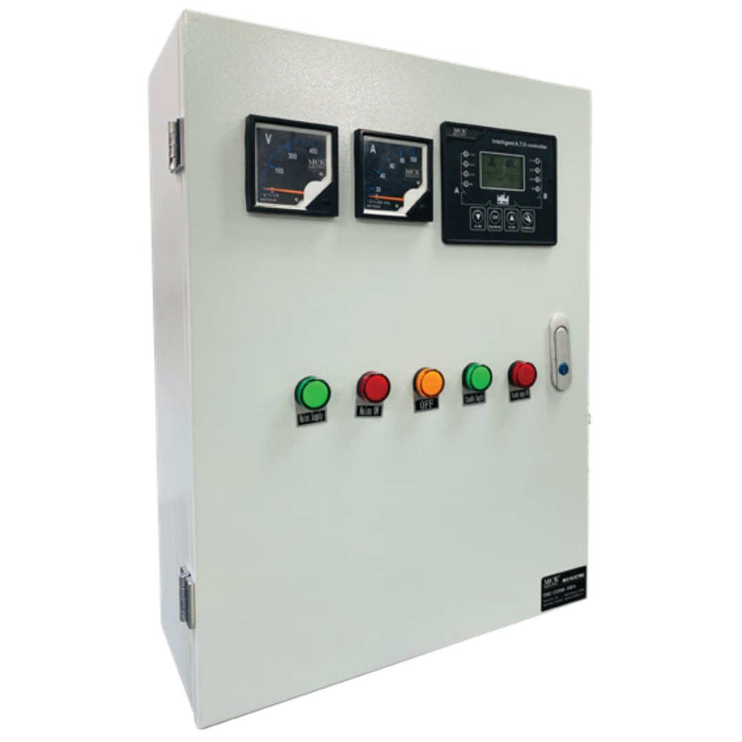 3 Pole Enclosed Auto Change Over Switch with Controller, Ammeters & Indication