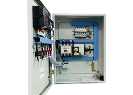 3 Pole Enclosed Auto Change Over Switch with Controller, Ammeters & Indication