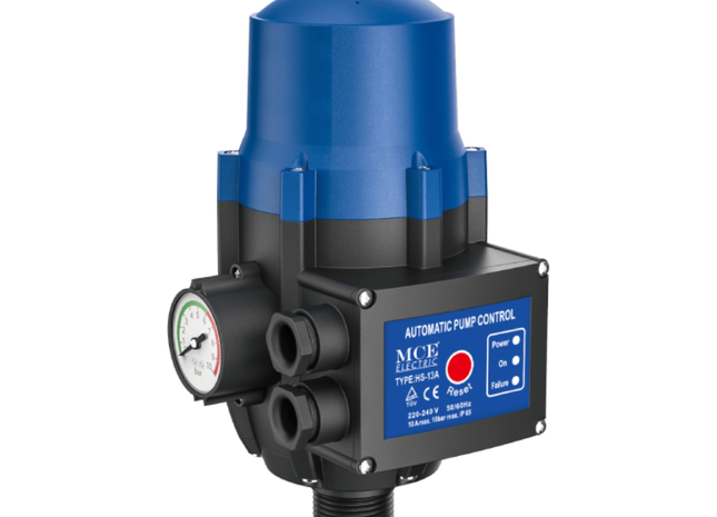 10A 220V Auto Pump Controller 1.5 Bar + Gauge
