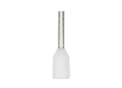 Bootlace Ferrule 0.5mm x 8mm White