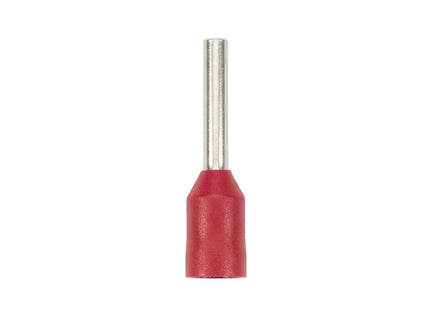 Bootlace Ferrule 1mm x 8mm Red