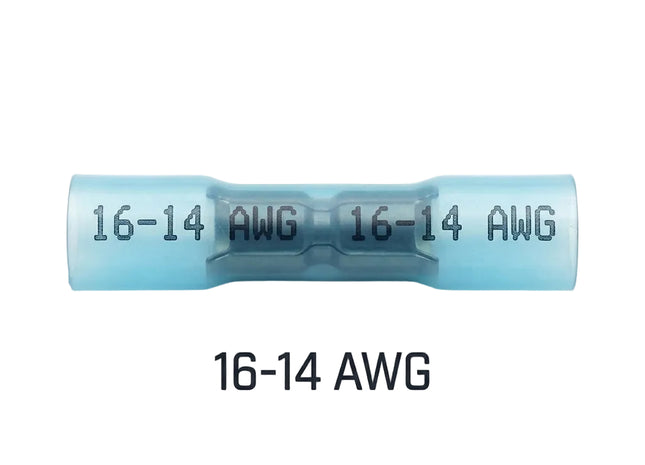 Heat shrink Ferrules | Bootlace Wire End Ferrules | Blue 2.5mm² | Insulated