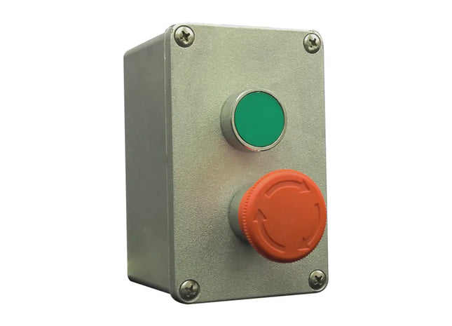 2 Way Aluminium Start & E/Stop Latching Control Station