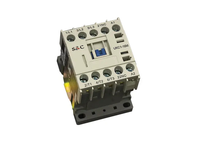 AC Mini Magnetic Contactors - 1NO or 1NC Auxiliary - 6A-16A - 3 Pole
