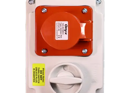 16A 3P+E IP44 interlock switch socket