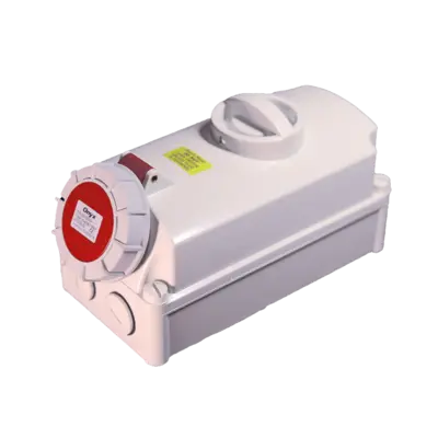 16A 3P+E IP67 interlock switch socket