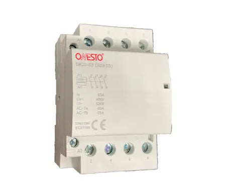 54mm Din Rail Modular Contactor - 4 NO Auxiliary - 4 Pole