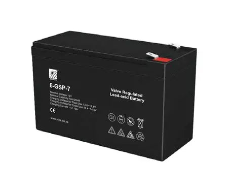 12VDC 7Ah Valve-Regulated Lead Acid Battery