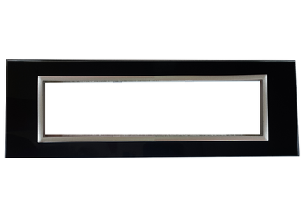 8 Lever Black Glass & Titanium Bezel Cluster + Box
