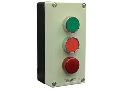 3 Way PVC Start/Stop + Pilot Light Control Station