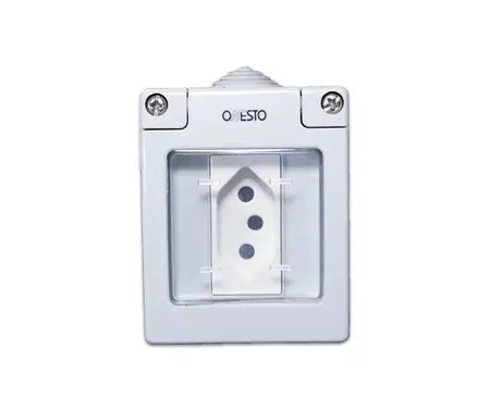 16A slimline socket surface mount IP55