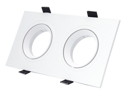 Rectangular Adjustable Downlight Fitting - 2 Lamps