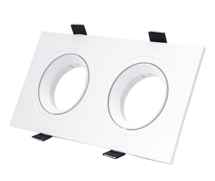 Rectangular Adjustable Downlight Fitting - 2 Lamps