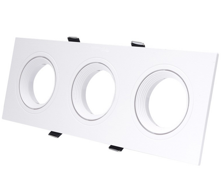 Rectangular Adjustable Downlight Fitting - 3 Lamps